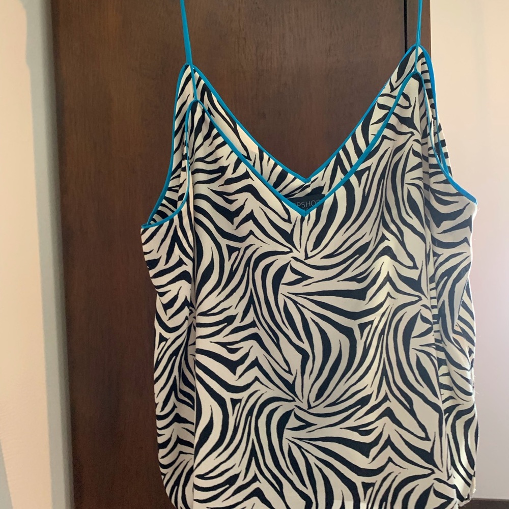 TOPSHOP zebra print camisole